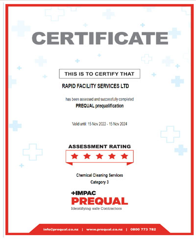 Rapid Facilities Prequal Certificate