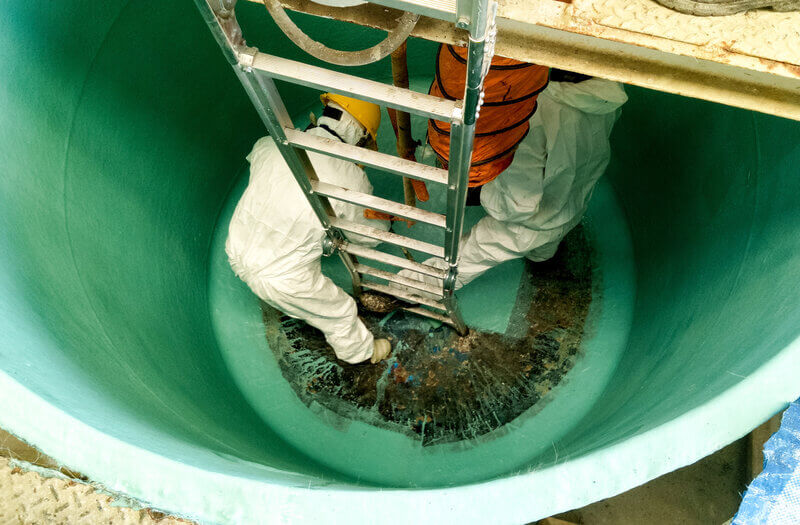 cleaning confined space