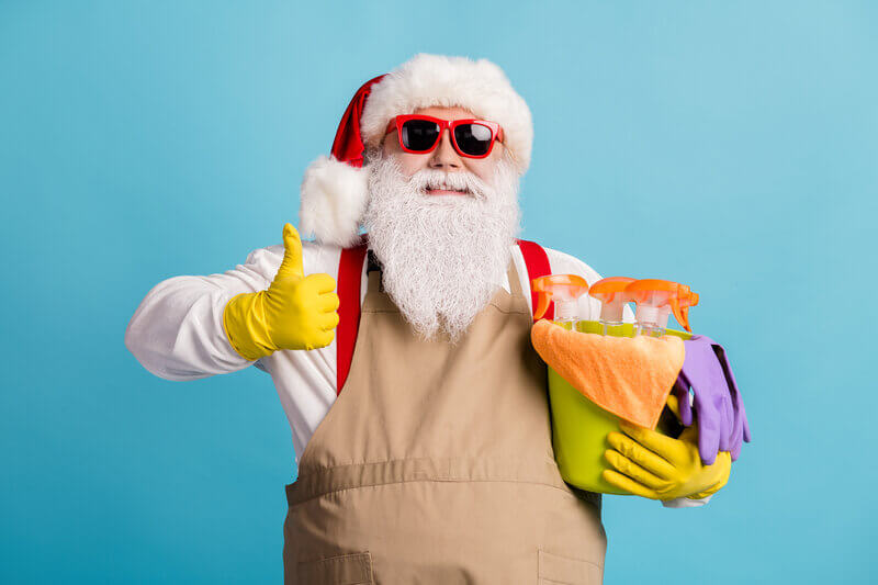 Santa is ready for Christmas emergency industrial cleaning