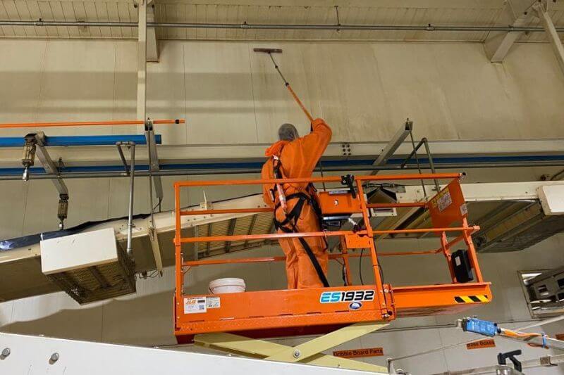 Rapid Facilities team cleaning building