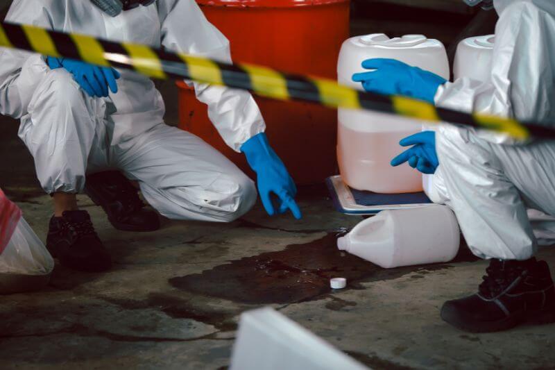 Industrial chemical spill
