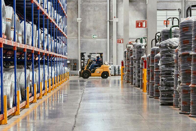 Industrial warehouse after deep clean